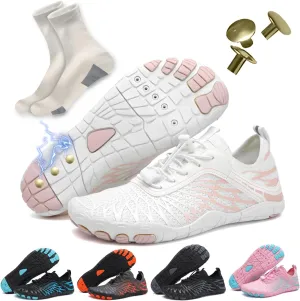 Hiking Barefoot Shoes for Women Men, Non-Slip Water Shoes Unisex, Grounded Footwear Quickdry Wide Toe Barefoot Sneakers Lightweight Breathable Running Biking Swim River