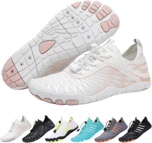 Hiking Barefoot Shoes for Women Men, Non-Slip Water Shoes Unisex, Grounded Footwear Quickdry Wide Toe Barefoot Sneakers Lightweight Breathable Running Biking Swim River