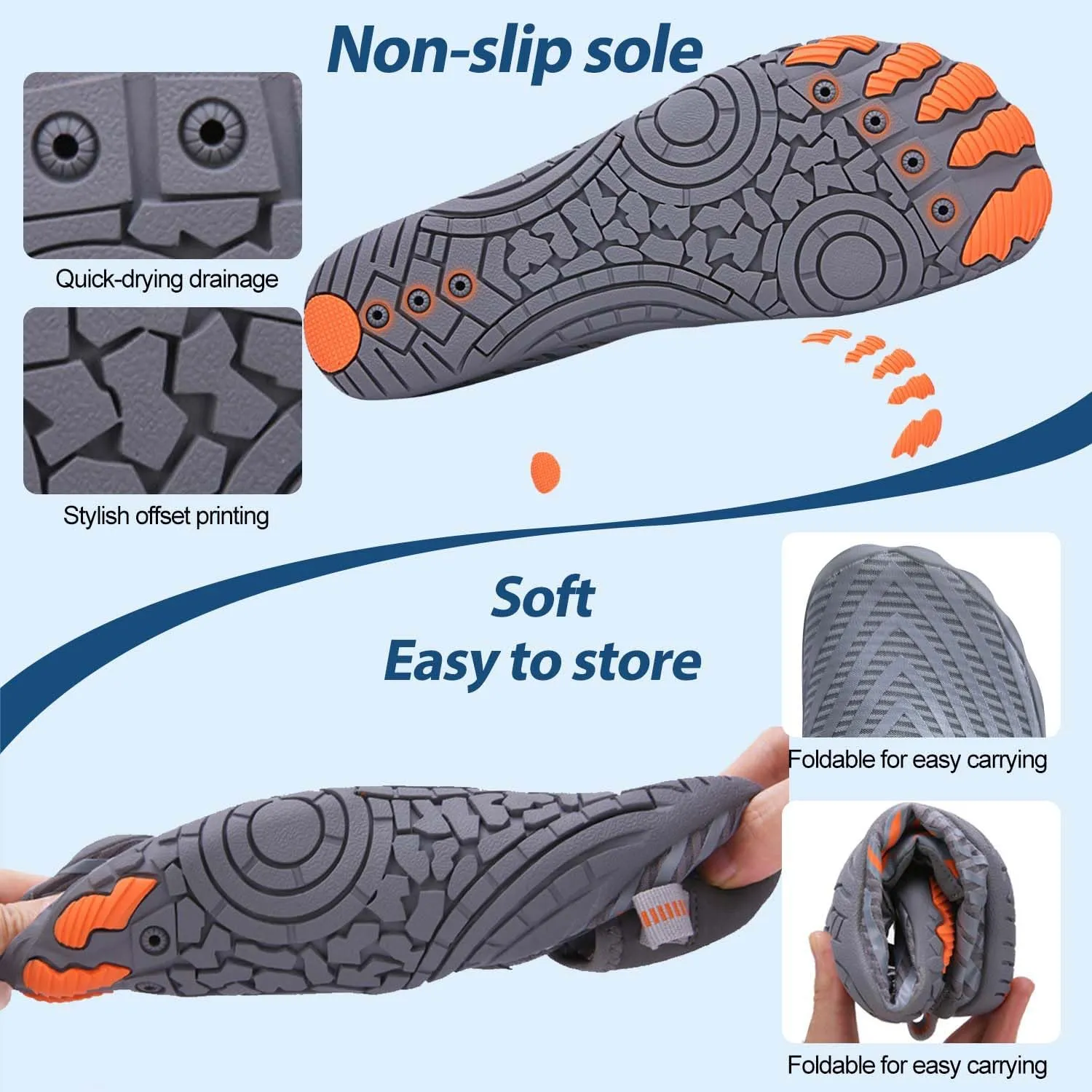 Hiking Barefoot Shoes for Women Men, Non-Slip Water Shoes Unisex, Grounded Footwear Quickdry Wide Toe Barefoot Sneakers Lightweight Breathable Running Biking Swim River