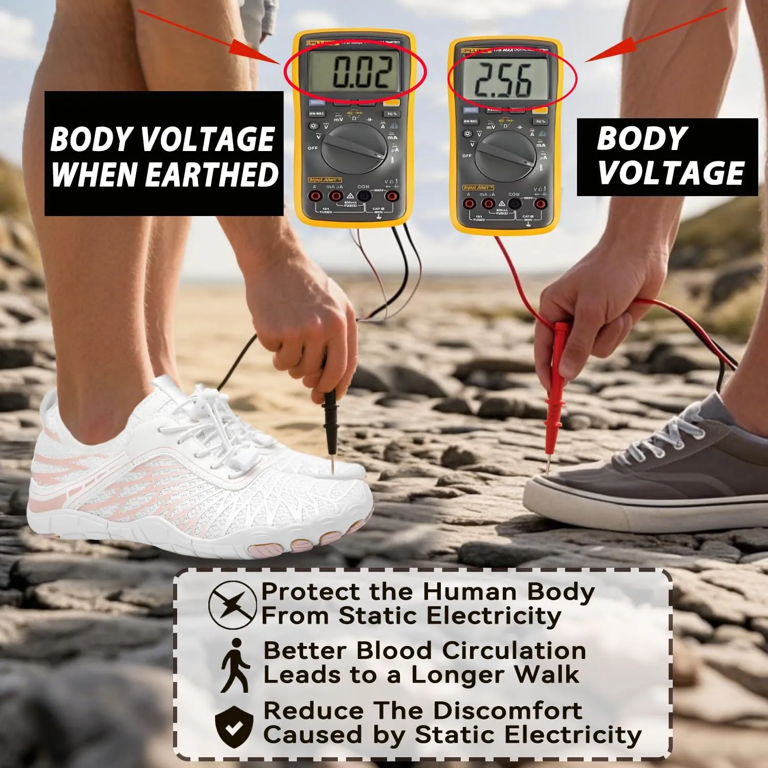 Hiking Barefoot Shoes for Women Men, Non-Slip Water Shoes Unisex, Grounded Footwear Quickdry Wide Toe Barefoot Sneakers Lightweight Breathable Running Biking Swim River