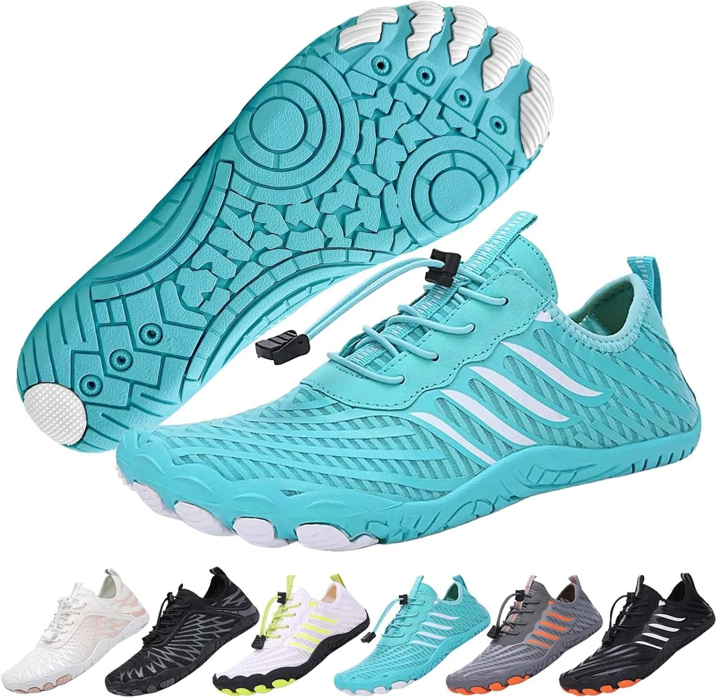 Hiking Barefoot Shoes for Women Men, Non-Slip Water Shoes Unisex, Grounded Footwear Quickdry Wide Toe Barefoot Sneakers Lightweight Breathable Running Biking Swim River