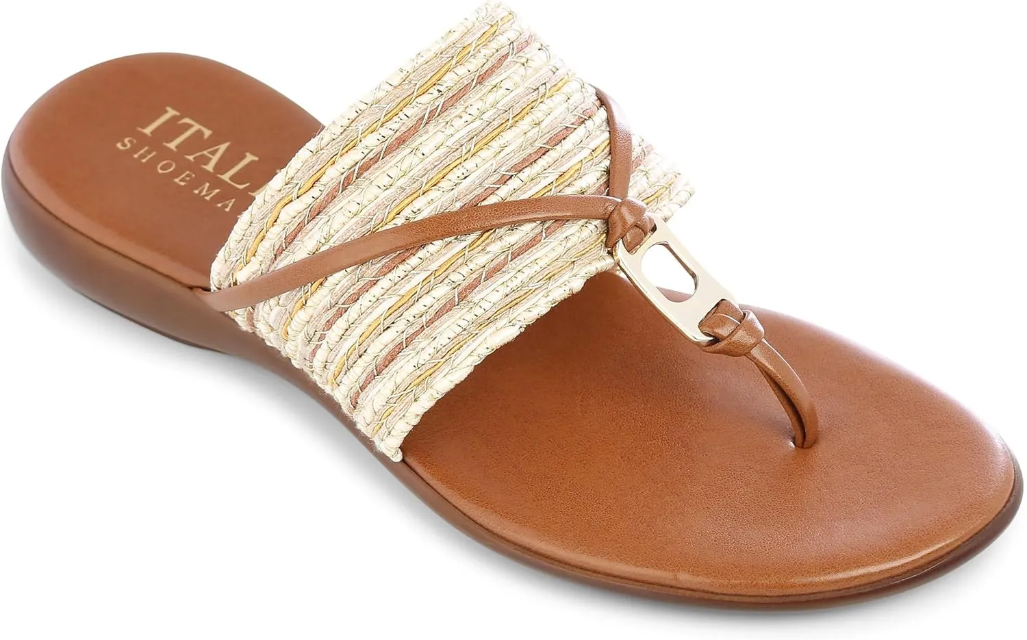 Italian Shoemkaer Womens Callisto Sandals 9 Ntrf Natur
