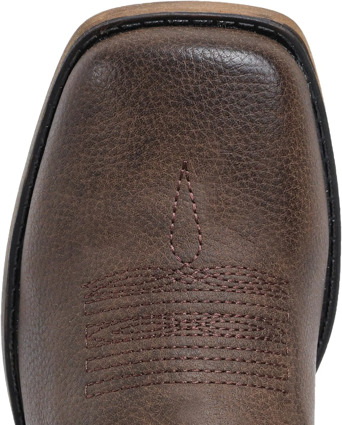 IUV Cowboy Boots For Women Square Toe Western Boots Mid Calf Cowgirl Boots Pull On Embroidered Brown Cowboy Boots