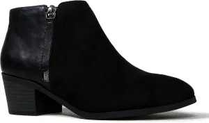 J. Adams Women's Lexy Ankle Boots, Short Low Heel, Side Zipper, Casual Booties for Fall and Winter