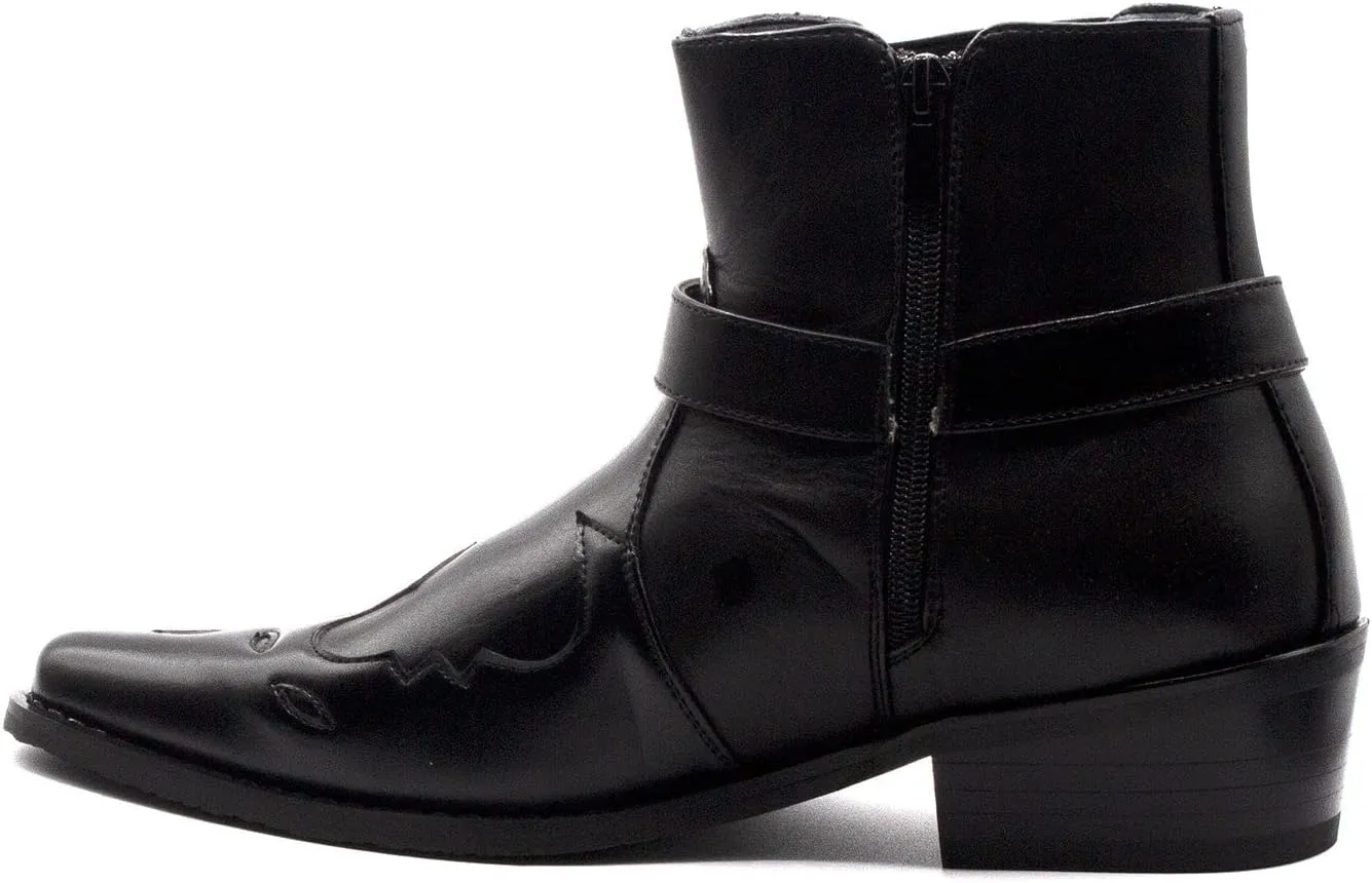 Jazamé Men's 40126 Leather Lined Tall Western Style Cowboy Dress Boots
