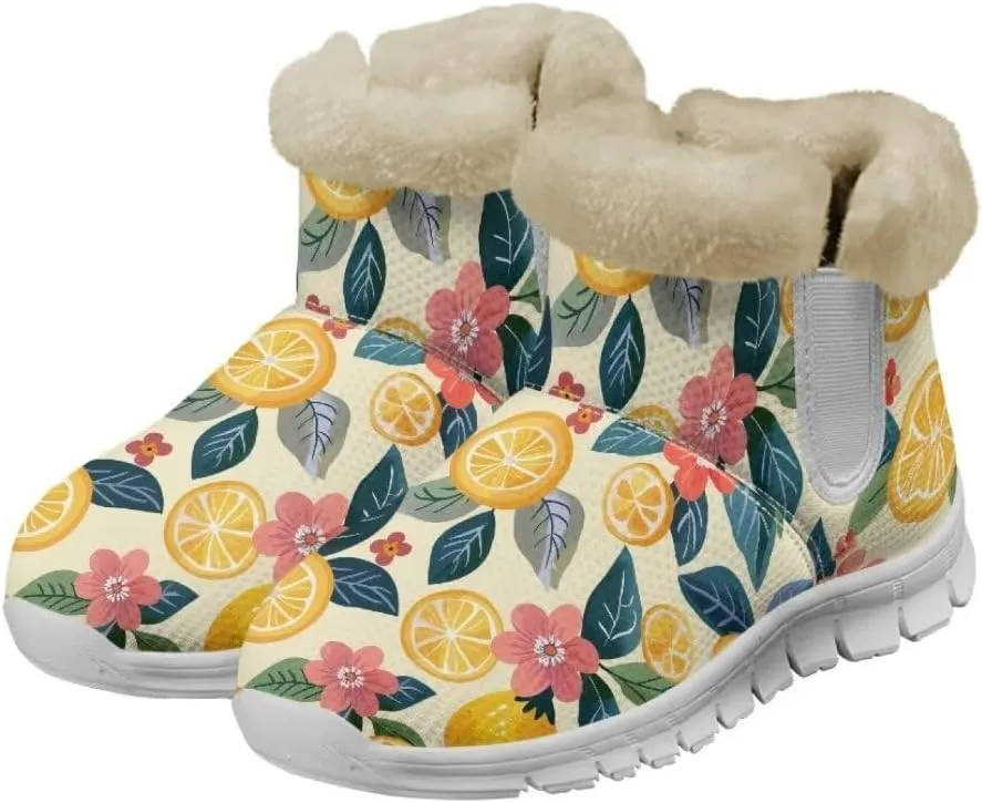 Jeiento Warm Inner Snow Boots for Women Cozy Slip On Winter Ankle Boots Womens Hiking Boots Outdoor Non Slip Outsole Walking Boots