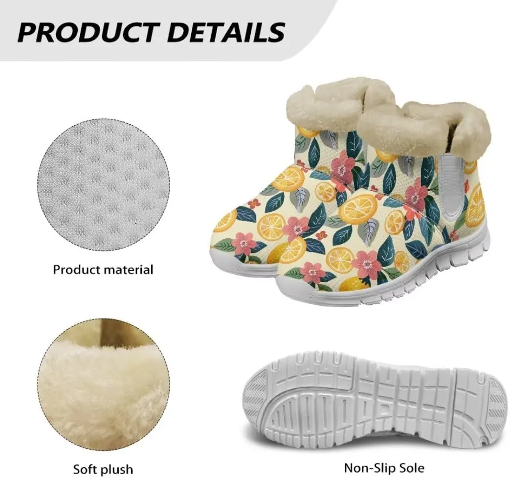 Jeiento Warm Inner Snow Boots for Women Cozy Slip On Winter Ankle Boots Womens Hiking Boots Outdoor Non Slip Outsole Walking Boots