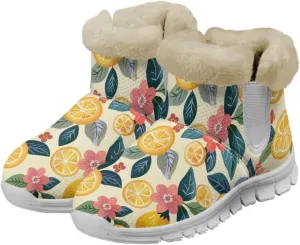 Jeiento Warm Inner Snow Boots for Women Cozy Slip On Winter Ankle Boots Womens Hiking Boots Outdoor Non Slip Outsole Walking Boots