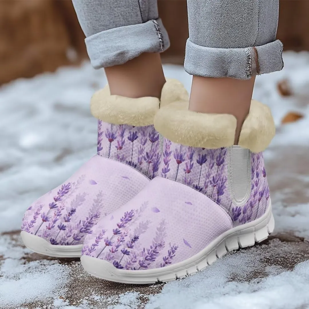 Jeiento Warm Snow Boots for Women Thickening Walking Boots Winter Shoes Women Work Ankle Boots Lightweight/Anti Slip Hiking Boots