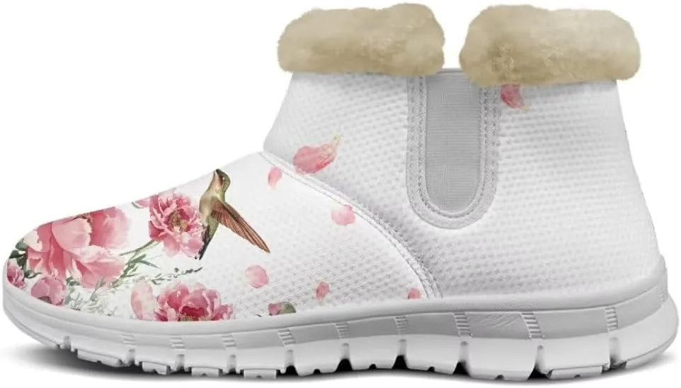 Jeiento Warm Snow Boots for Women Thickening Walking Boots Winter Shoes Women Work Ankle Boots Lightweight/Anti Slip Hiking Boots
