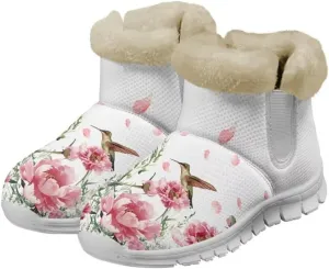 Jeiento Warm Snow Boots for Women Thickening Walking Boots Winter Shoes Women Work Ankle Boots Lightweight/Anti Slip Hiking Boots