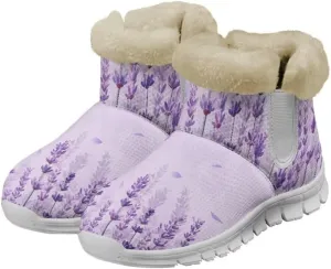Jeiento Warm Snow Boots for Women Thickening Walking Boots Winter Shoes Women Work Ankle Boots Lightweight/Anti Slip Hiking Boots