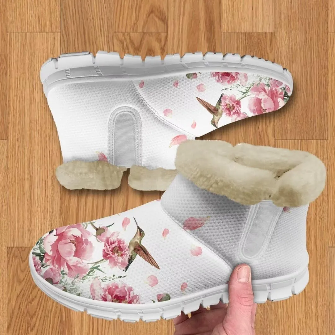 Jeiento Warm Snow Boots for Women Thickening Walking Boots Winter Shoes Women Work Ankle Boots Lightweight/Anti Slip Hiking Boots