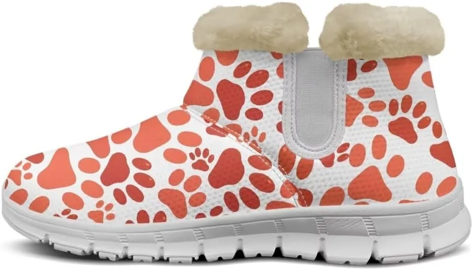 Jeiento Womens Snow Boots Winter Snow Warm Slip on Anti-Slip Winter Shoes for Women Ankle Boots With Warm Flannel Lining