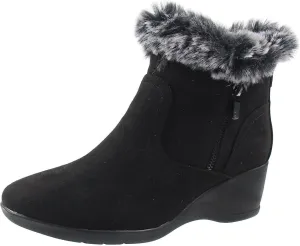 Jones New York Womens Carleen Faux Fur Wedge Boots