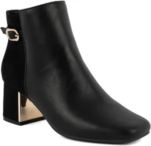 Jones New York Women's Heel Ankle Boots Fashion Side Zipper Square Toes Block Heel Boots