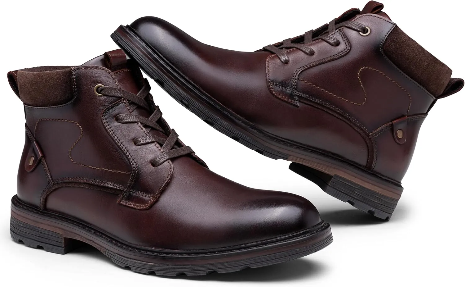 Jousen Men's Dress Boots Leather Boots for Men Formal Chukka Boots Mens Business Mens Boots