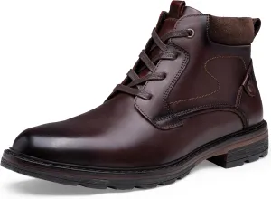 Jousen Men's Dress Boots Leather Boots for Men Formal Chukka Boots Mens Business Mens Boots