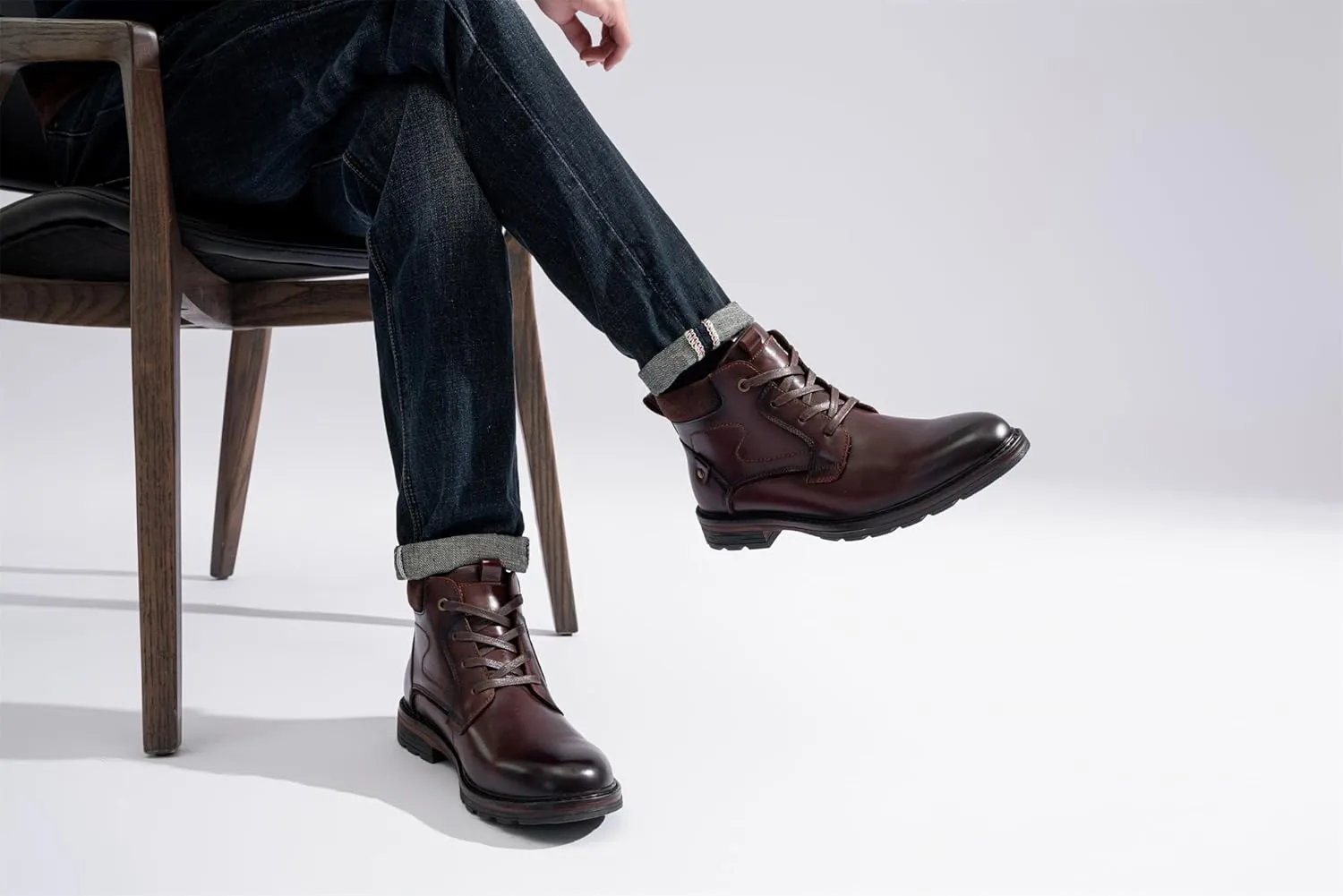 Jousen Men's Dress Boots Leather Boots for Men Formal Chukka Boots Mens Business Mens Boots