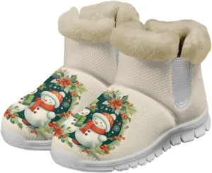 JoyLamoria Green Sea Turtle Winter Snow Boots for Women Anti Slip Warm Boots Fuzzy Fluffy Ankle Booties for Women Teens Cold Weather Walking Sneakers Boots
