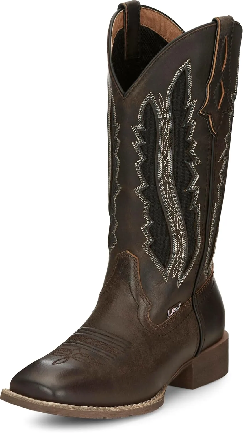 Justin Women's Jaycie Square Toe Stylish Leather Western Boot