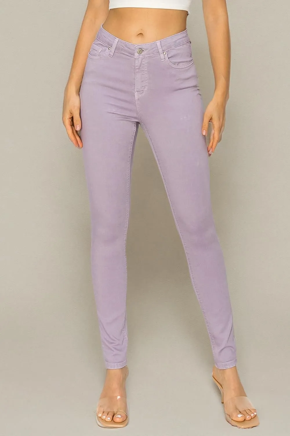 KHAKI & BLUE Cali1850 Women’s The Everyday Garment-Dyed Skinny Jeans – Soft Stretchy High Rise Comfy Casual Pants