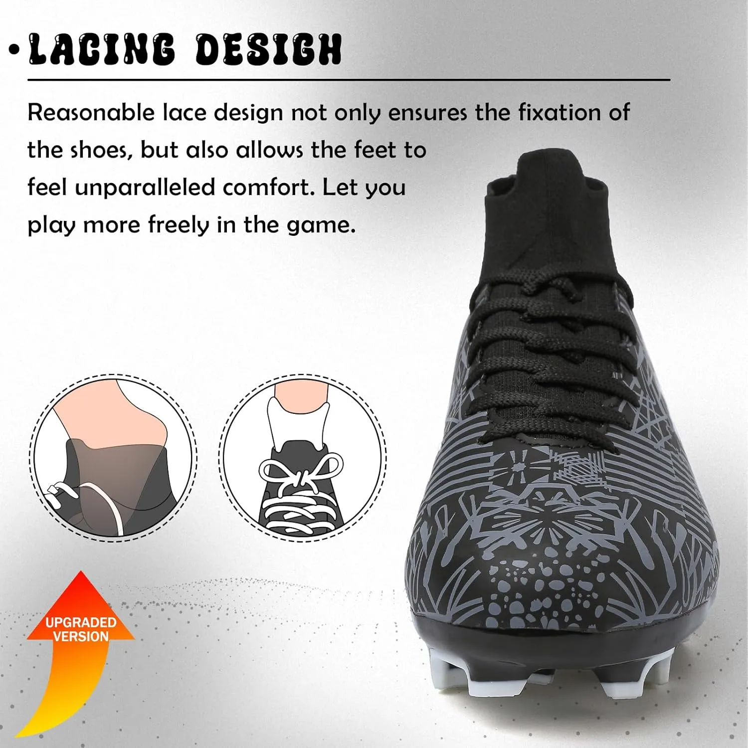 Kids Soccer Cleats Boys Girls Football Cleats Turf Soccer Shoes AG/FG