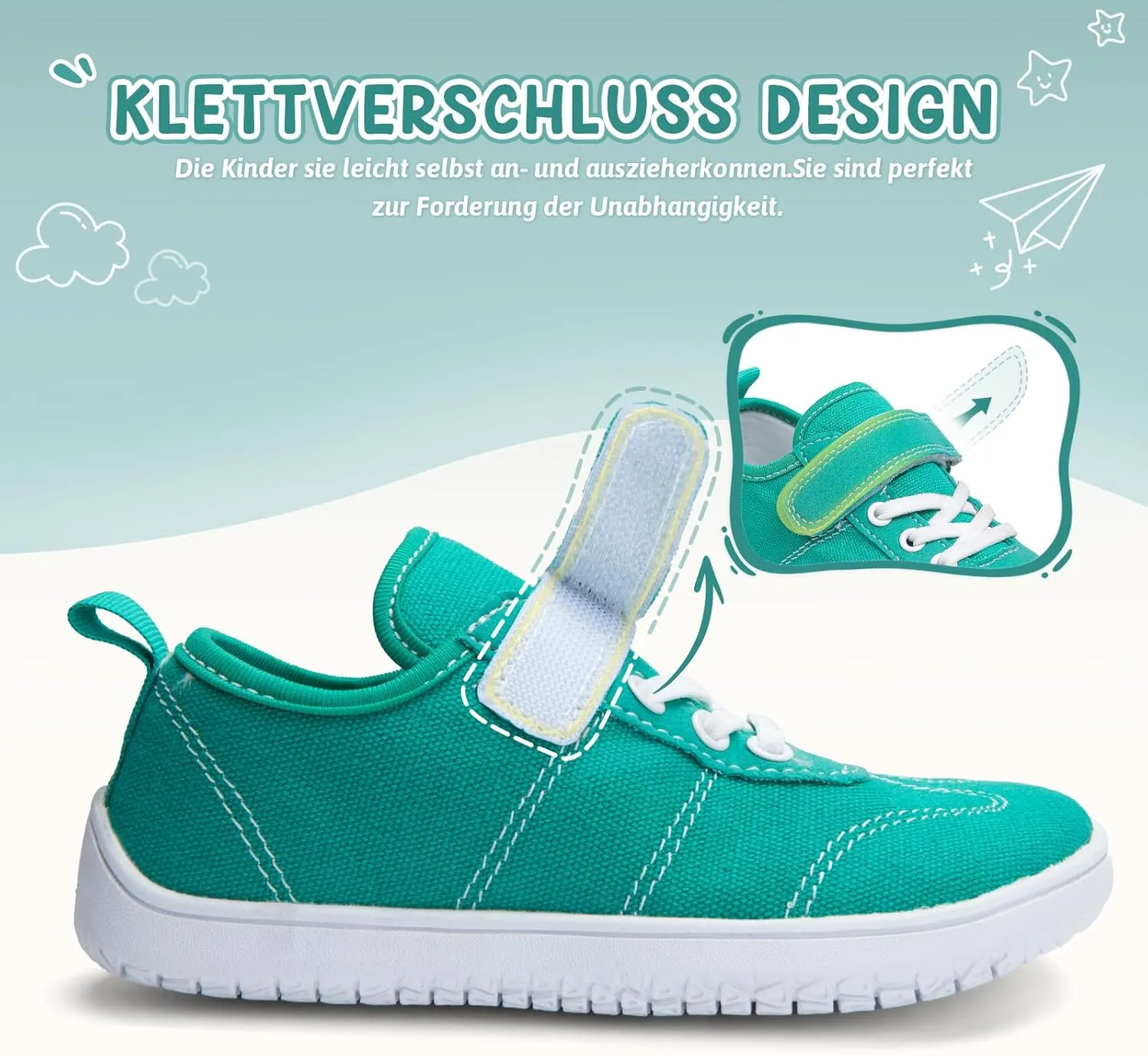 Kids Wide Toe Box Barefoot Shoes Breathable Comfy Summer Canvas Sneakers | Toddler Boys/Girls Zero Drop Minimalist Outdoor Activities Walking Running Shoe