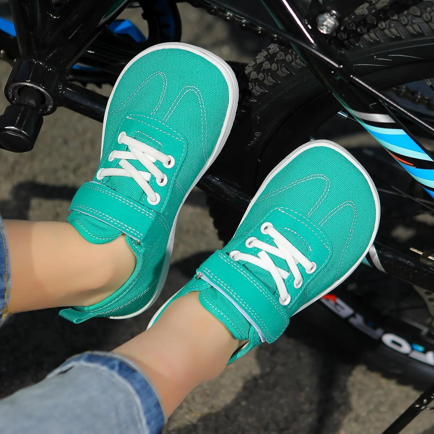 Kids Wide Toe Box Barefoot Shoes Breathable Comfy Summer Canvas Sneakers | Toddler Boys/Girls Zero Drop Minimalist Outdoor Activities Walking Running Shoe