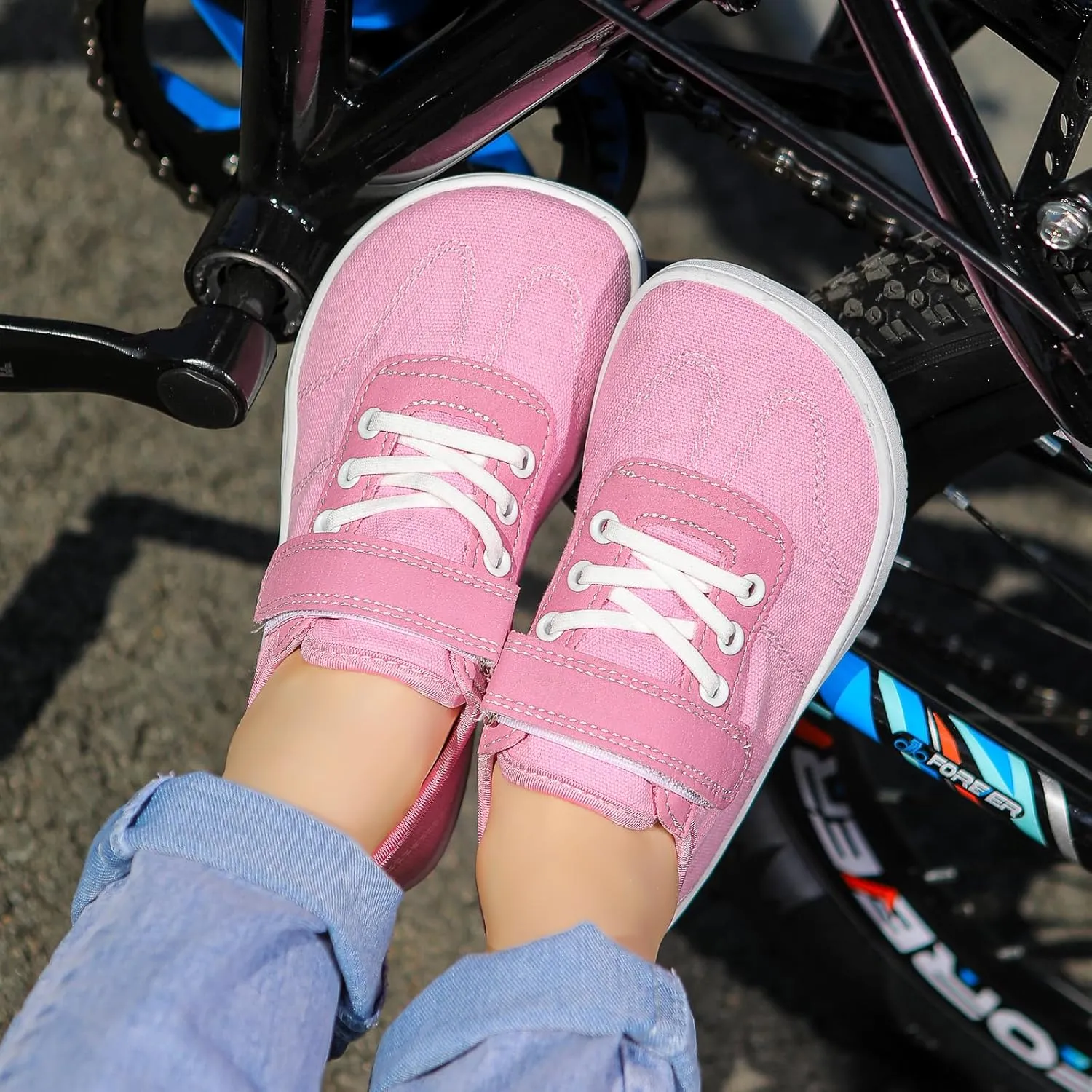 Kids Wide Toe Box Barefoot Shoes Breathable Comfy Summer Canvas Sneakers | Toddler Boys/Girls Zero Drop Minimalist Outdoor Activities Walking Running Shoe