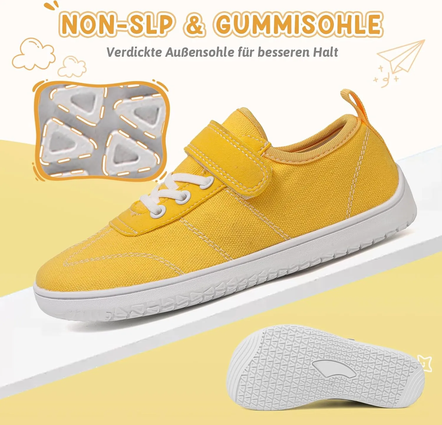Kids Wide Toe Box Barefoot Shoes Breathable Comfy Summer Canvas Sneakers | Toddler Boys/Girls Zero Drop Minimalist Outdoor Activities Walking Running Shoe
