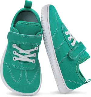 Kids Wide Toe Box Barefoot Shoes Breathable Comfy Summer Canvas Sneakers | Toddler Boys/Girls Zero Drop Minimalist Outdoor Activities Walking Running Shoe