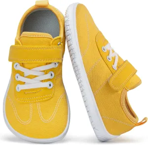 Kids Wide Toe Box Barefoot Shoes Breathable Comfy Summer Canvas Sneakers | Toddler Boys/Girls Zero Drop Minimalist Outdoor Activities Walking Running Shoe