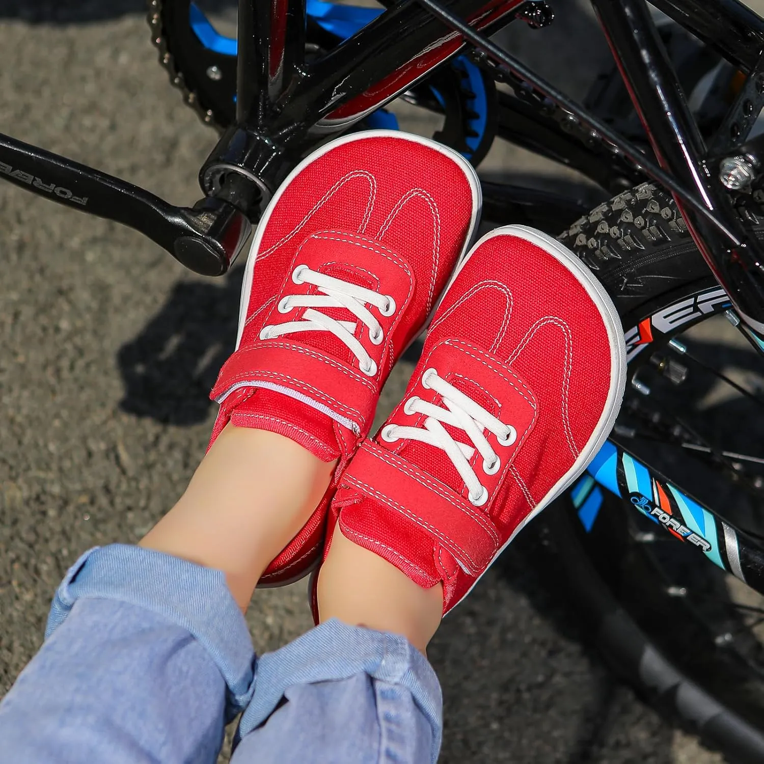 Kids Wide Toe Box Barefoot Shoes Breathable Comfy Summer Canvas Sneakers | Toddler Boys/Girls Zero Drop Minimalist Outdoor Activities Walking Running Shoe