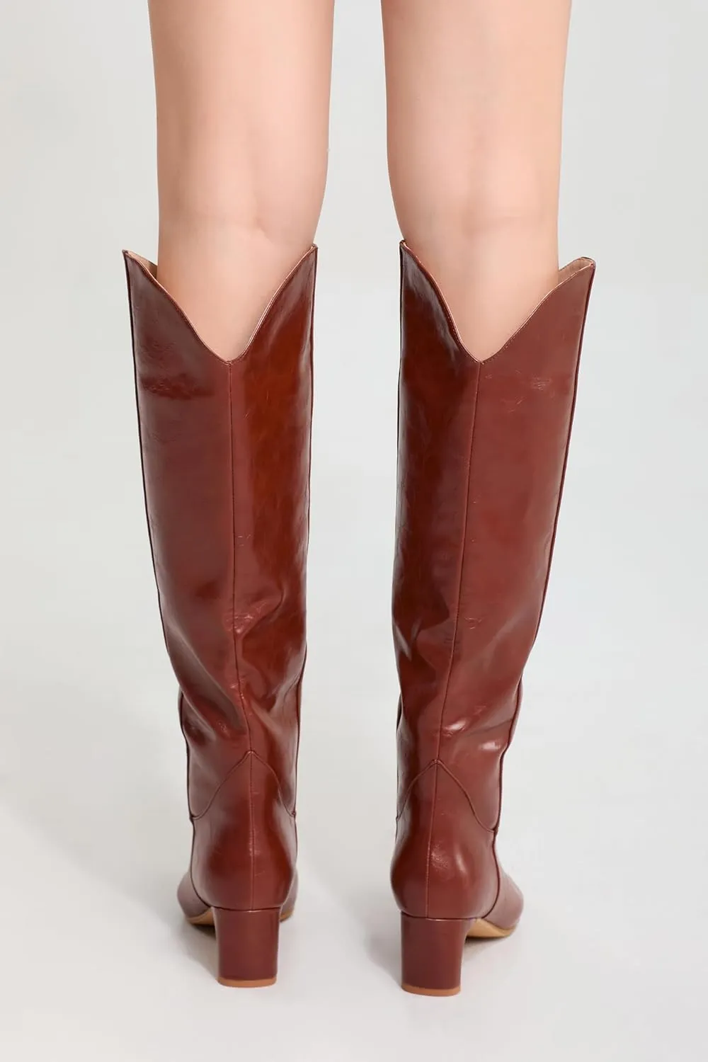 Knee High Boots for Women Square Toe and 2 IN Block Low Heel Boots Womens Fashion Long Boots