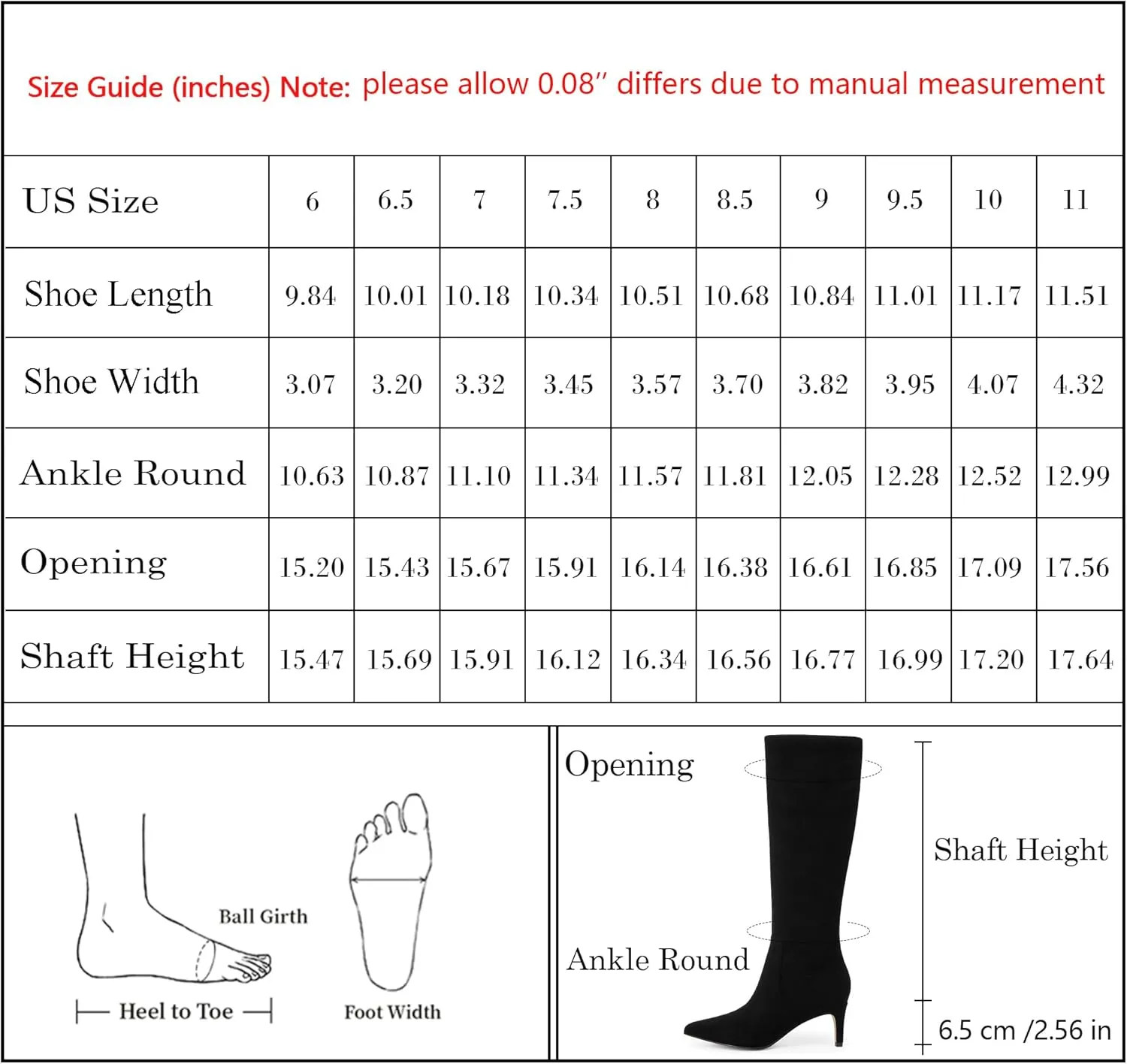 Knee High Boots Women Tall Boots Pointed Toe Kitten Heel Boots for Women Side Zipper Long Fall Boots Women Knee High Boots Size 6-11