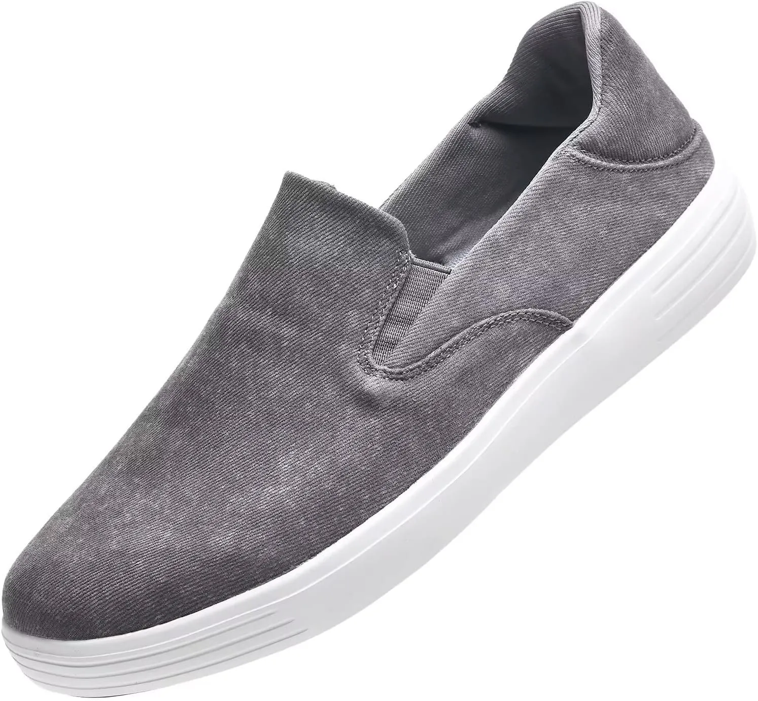 konhill Slip on Sneaker for Men- Casual Knit Boat Loafers Walking Shoes Driving Work Memory Skate Foam Shoes
