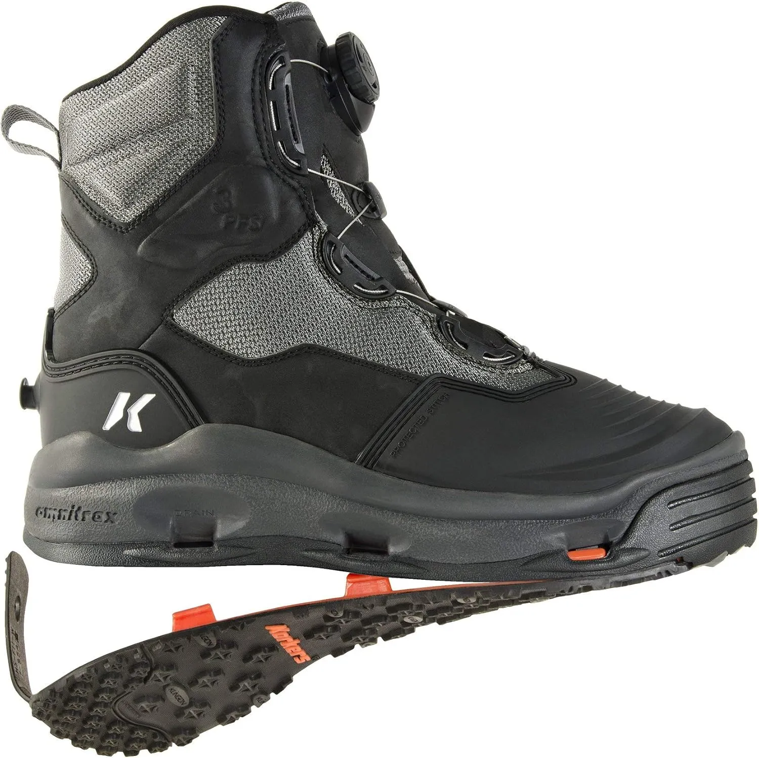 Korkers Men's Darkhorse Fishing / Wading Boot, Includes Interchangeable Felt & Kling-On Soles