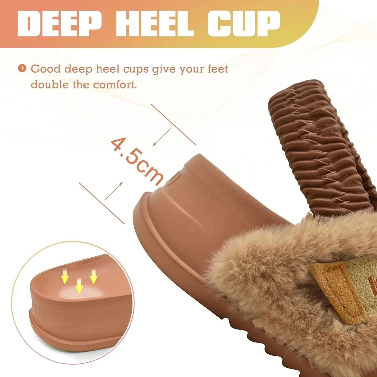 KuaiLu Womens Fuzzy Criss Cross Band Platform Slippers Arch Support Furry Faux Fur Ladies Open Toe Cozy Soft Plush Fleece Comfy House Shoes Sandals