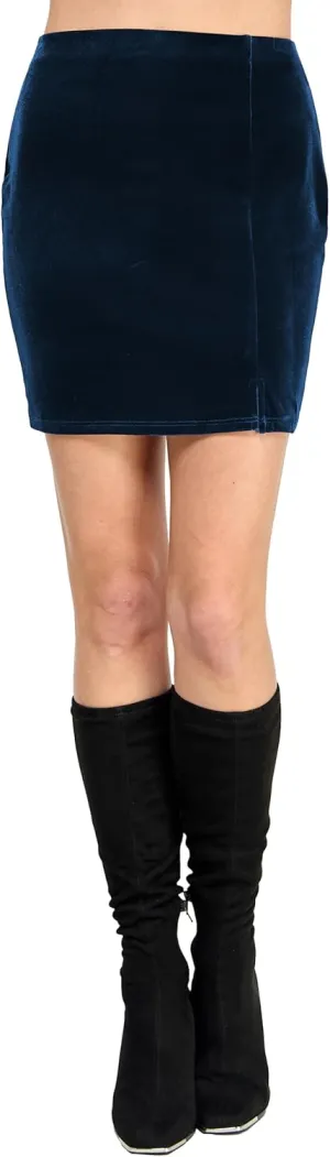 LaClef Women's Mini Fitting Split Skirt