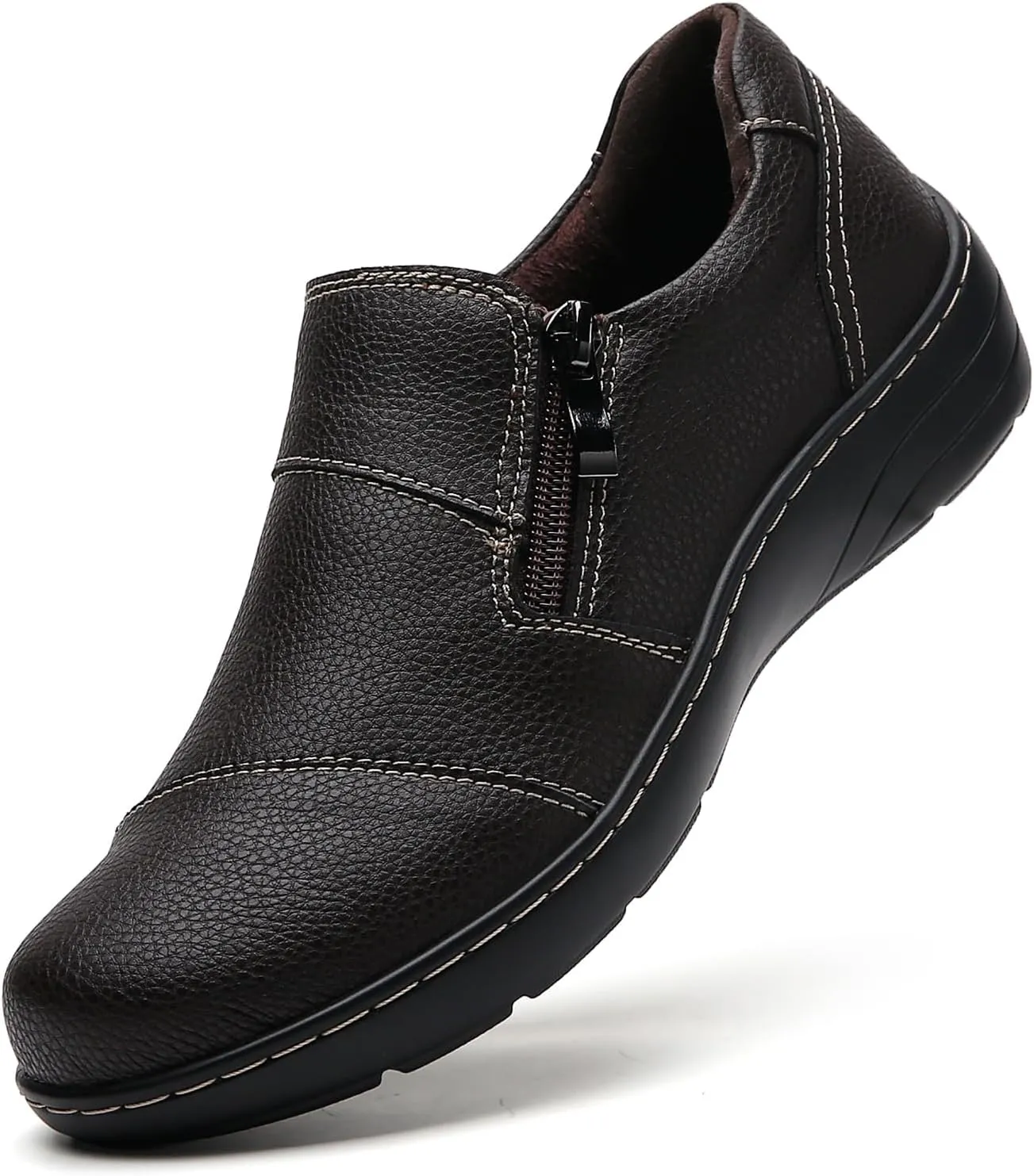 Loafers for Women Women's Loafers & Slip-Ons Zipper Walking Flats Casual Shoes Orthopedic Shoes Comfortable Dress Shoes Office Work Shoes