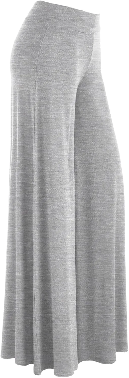 Made By Johnny Women's Solid Casual Comfy Stretchy Wide Leg Palazzo Lounge Pants