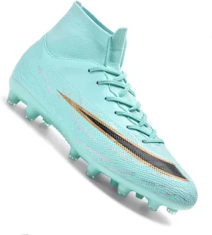 MEBAMY Men's Soccer Shoes Cleats Professional High Top Breathable Athletic Football Boots Outdoor Indoor Turf Field Professional Spikes Game Training Athletic for Boys Soccer Cleats