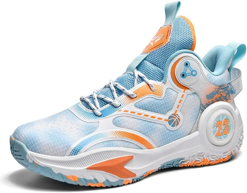 Men Basketball Shoes Arch Support Mens Sneakers Anti Slip Breathable Comfortable High Top Sports Running Walking Tennis Shoes