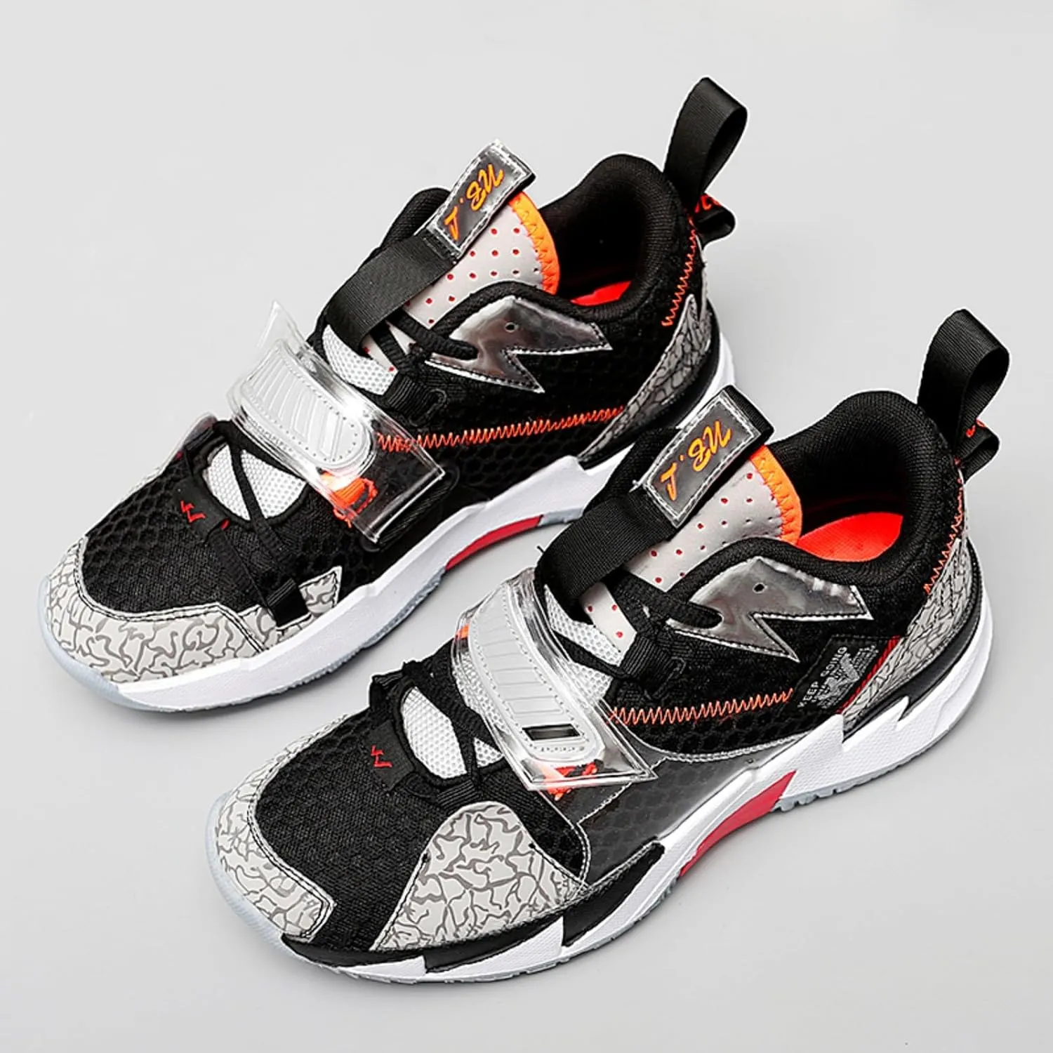 Mens Breathable Mesh Lace Up Basketball Shoes Fashion High Top Lightweight Non Slip Chunky Sport Sneakers for Walking Running Tennis Volleyball