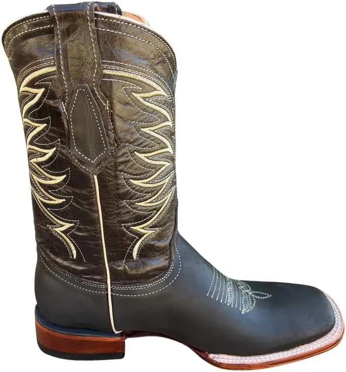 Men's Exotic Pattern Western Cowboy Slip-On Square Toe Boots in Leather-Alex Series Snake, Caiman & Ostrich Styling bota de vaquero para hombre