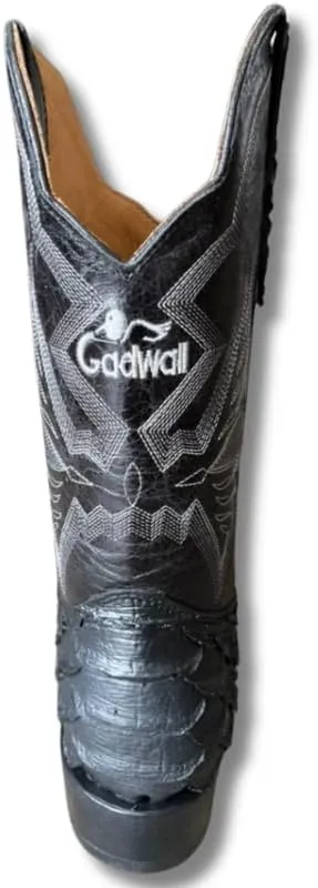 Men's Exotic Pattern Western Cowboy Slip-On Square Toe Boots in Leather-Alex Series Snake, Caiman & Ostrich Styling bota de vaquero para hombre