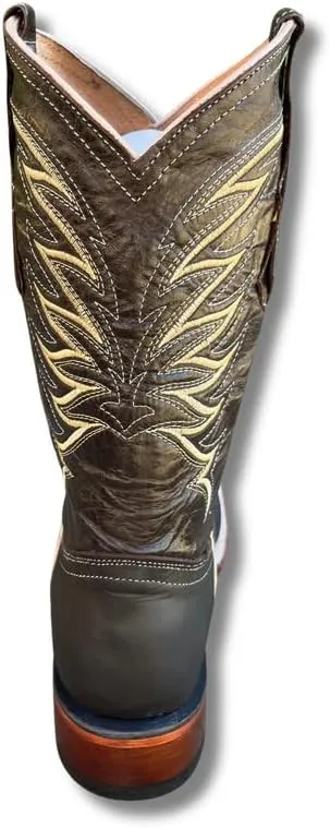 Men's Exotic Pattern Western Cowboy Slip-On Square Toe Boots in Leather-Alex Series Snake, Caiman & Ostrich Styling bota de vaquero para hombre