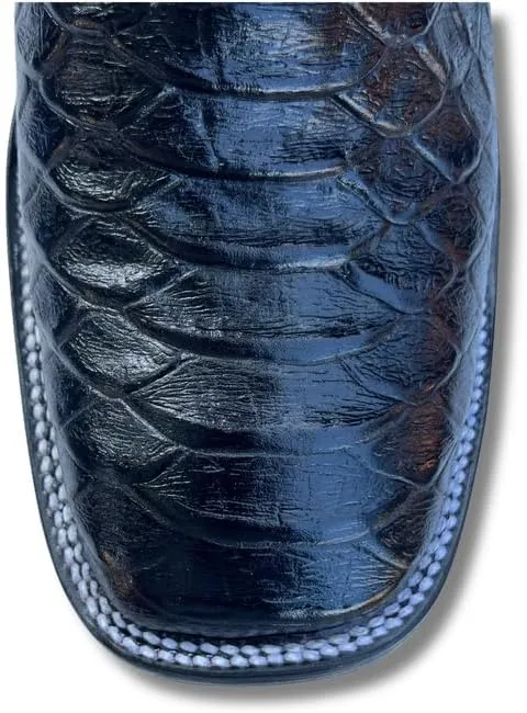 Men's Exotic Pattern Western Cowboy Slip-On Square Toe Boots in Leather-Alex Series Snake, Caiman & Ostrich Styling bota de vaquero para hombre