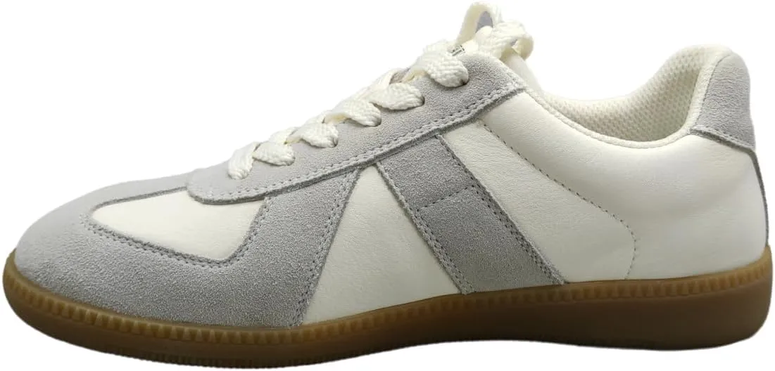 Men’s German Trainer Sneakers – Retro Minimalist Suede Leather Casual Shoes with Gum Sole, Classic Streetwear Style for Everyday Wear and Smart Outfits